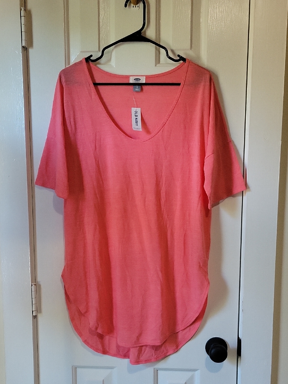 Old Navy Coral Pink Scoop Neck Short Sleeve Tunic NWT